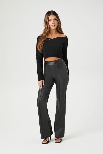Faux Leather Straight-Leg Pants | Forever 21 | Forever 21 (US)