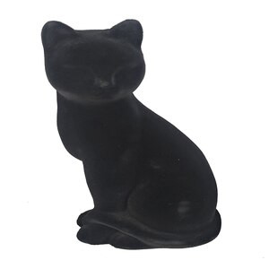 Spooky Village Halloween Flocked Cat, 8.8 in | CVS