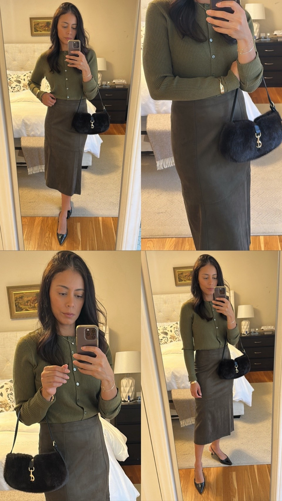Going out to dinner outfit. I love olive green so much!!
