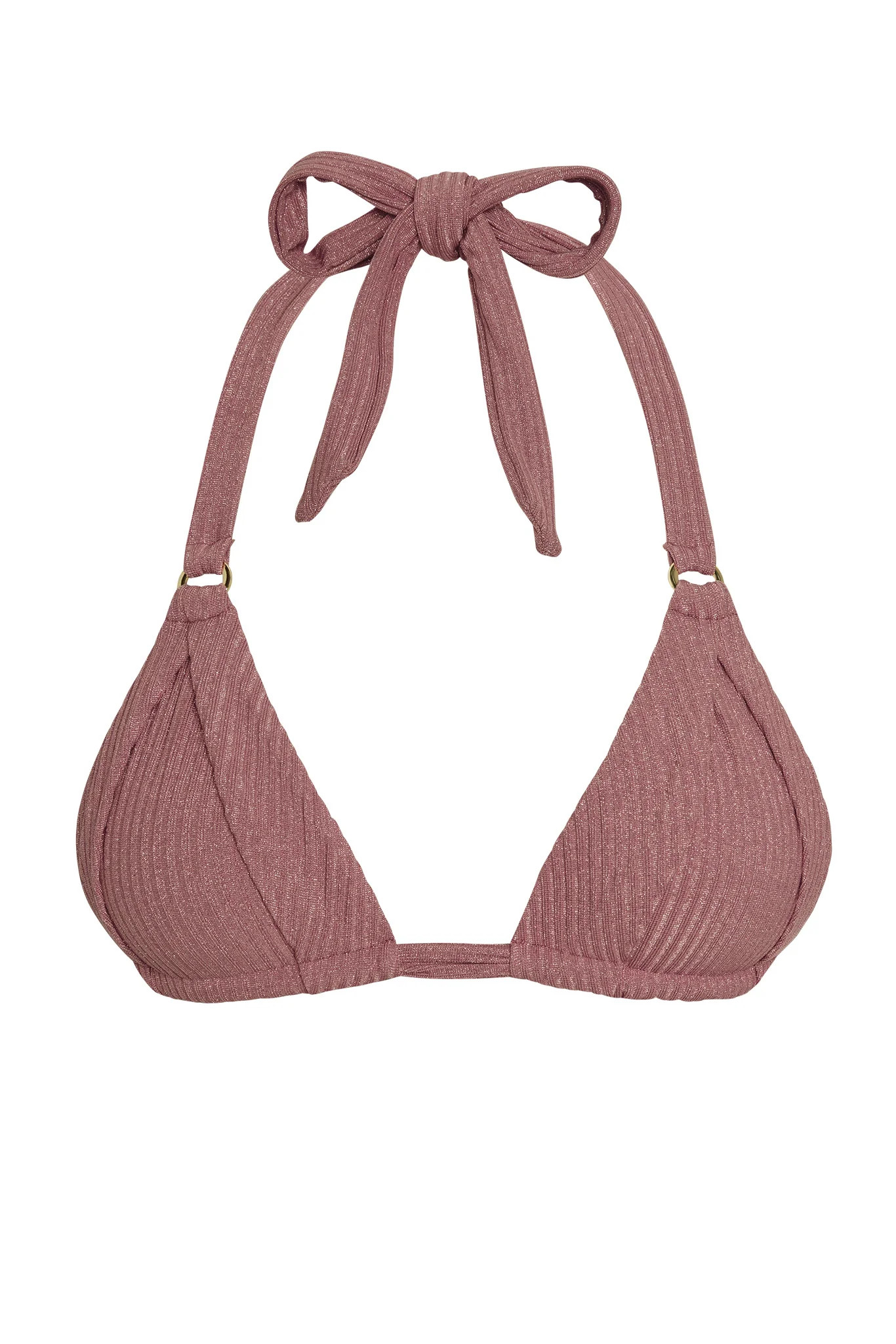 Morocco Top - Mauve Lurex Rib | Monday Swimwear