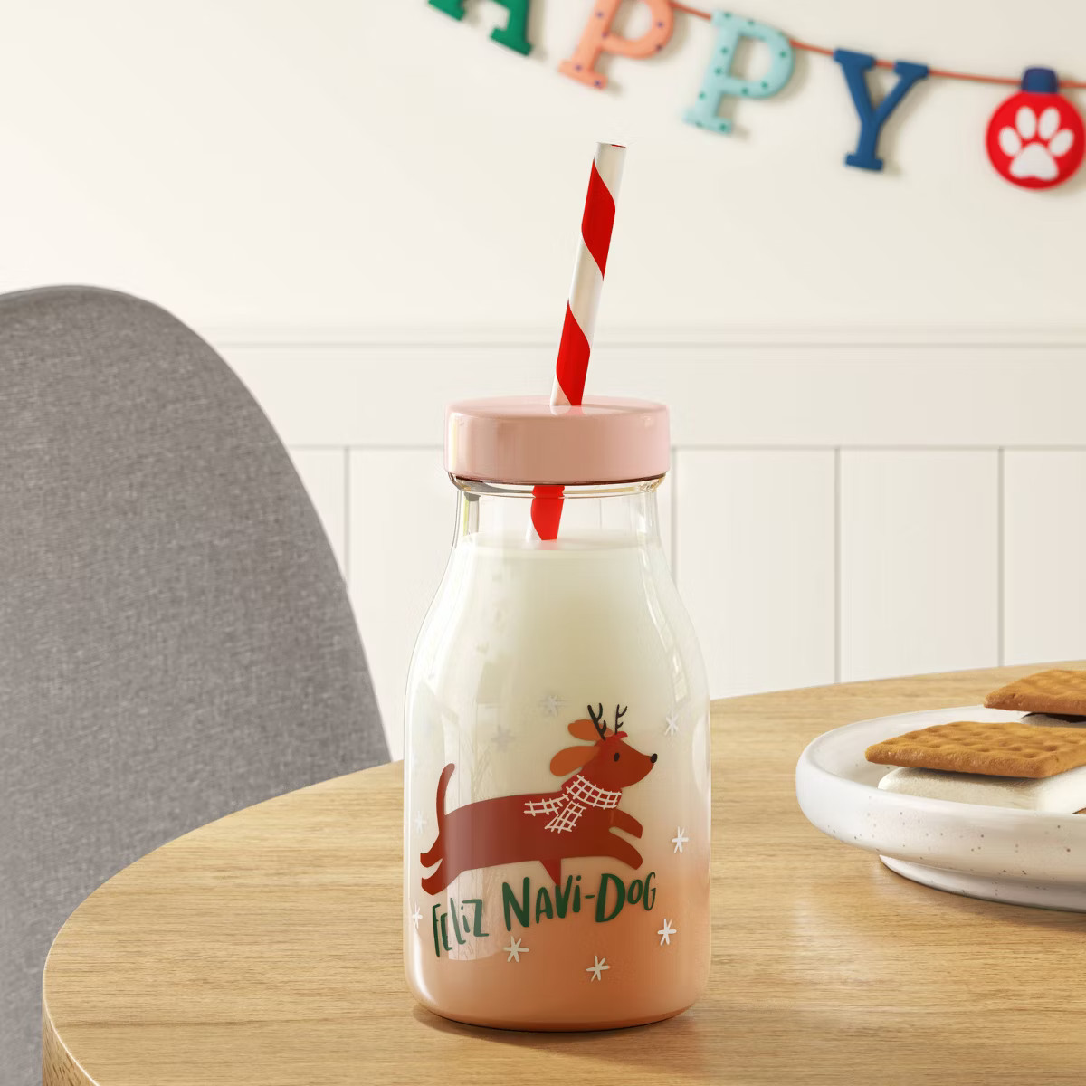 12oz Christmas Copper Feliz Navi Dog Tumbler with Straw - Wondershop™ | Target