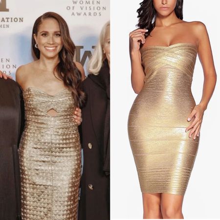 Meghan inspired gold bandage dress #party #cocktail #amazon

#LTKstyletip