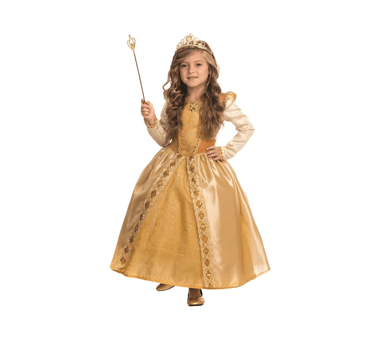 Dress Up America Gold Princess Dress Costume Set - Toddlers Girls - Gold | Macy's