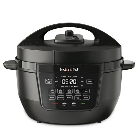 Instant Pot 7.5 Qt RIO Wide Base 7-in-1 Multi-Cooker, Pressure Cooker, Slow Cook & more, Black | Walmart (US)