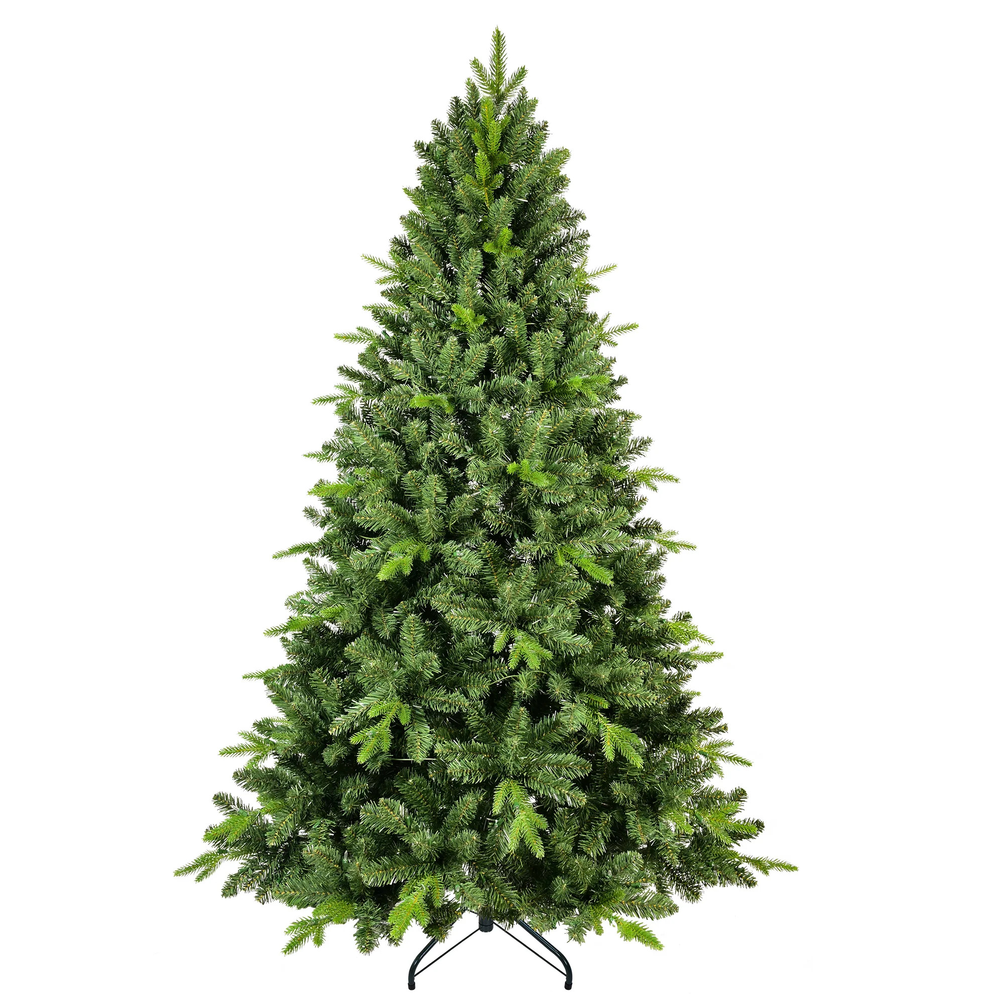 Unlit Artificial Christmas Tree with PVC/PE Mixed Branch Tips & Foldable metal base | Wayfair North America