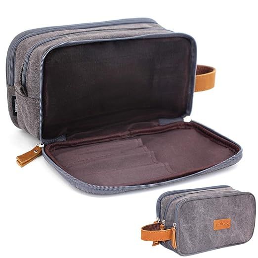 Toiletry Bag for Men, Mens Dopp Kit Travel Shaving Kit Bag for Shower Water-reistant (Dark Gray C... | Amazon (US)