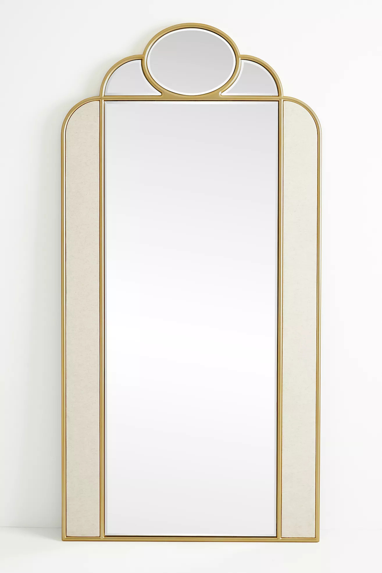 Gwenyth Beveled Fabric Floor Mirror | Anthropologie (US)