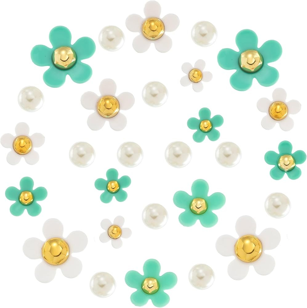 Flower Shoe Charms Cute White Black Pink Yellow Purple Flower Pearl Shoe Charms for Kids Teens Ad... | Amazon (US)
