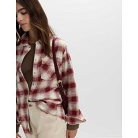 M&S Pure Cotton Western Checked Shirt Red Mix | Marks & Spencer (UK)