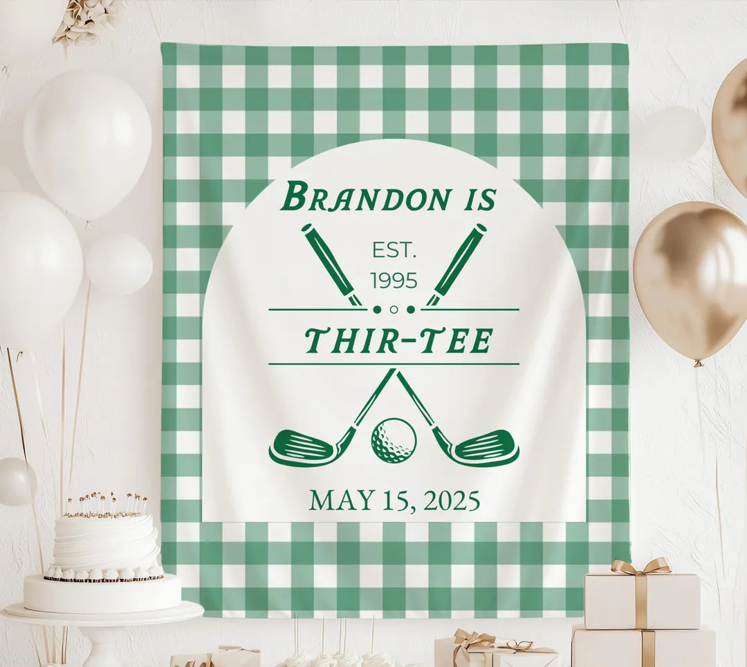 Golf 30th Birthday Welcome Sign, Thir-tee Birthday Decorations, 30th Birthday Banner Men, Golf Bi... | Etsy (US)