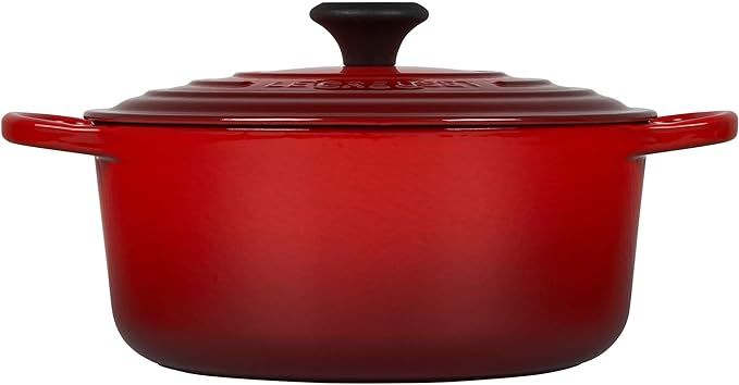 Le Creuset Enameled Cast Iron Signature Round Dutch Oven, 5.5 qt., Cerise | Amazon (US)