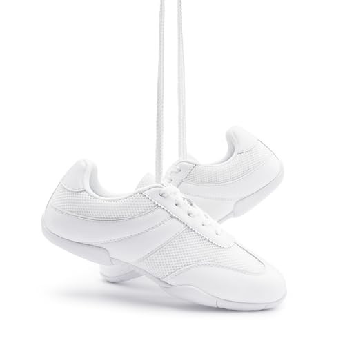 Stelle Cheer Shoes Women Leather Cheerleading Dance Sneakers（White-,9.5MW） | Amazon (US)