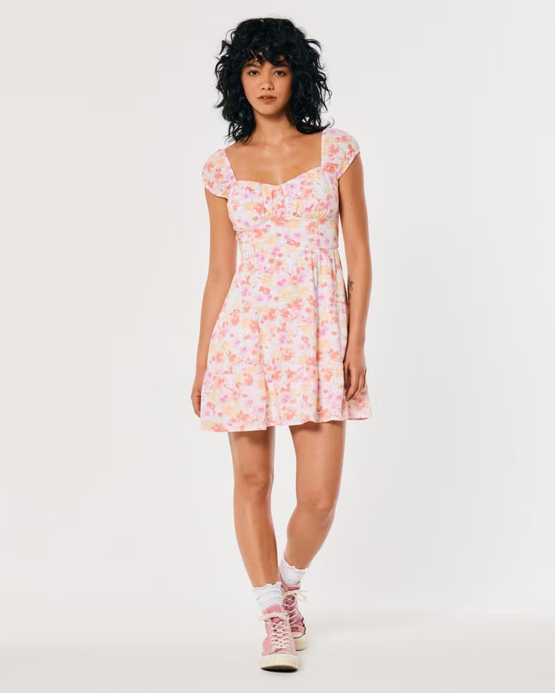 Women's Cap Sleeve Mini Dress | Women's Dresses & Rompers | HollisterCo.com | Hollister (US)