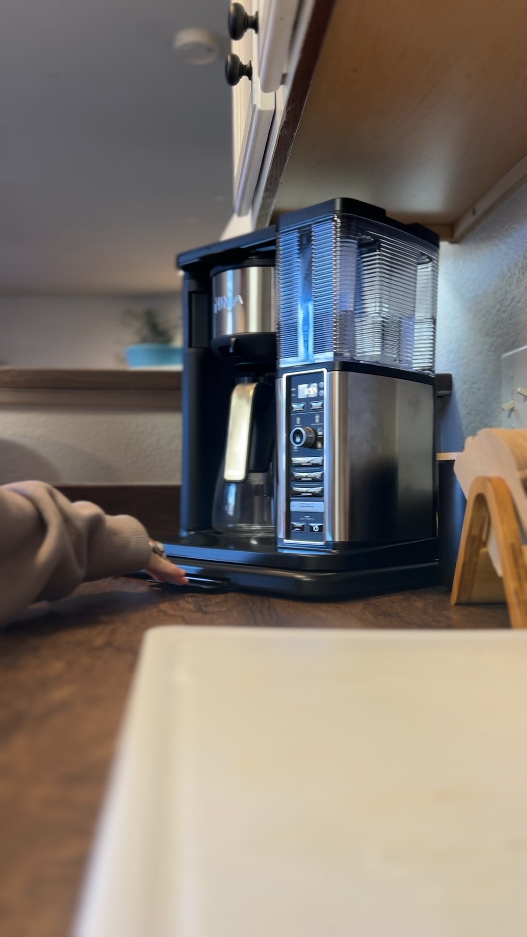 Coffee machine sliding tray - Easy way to move your coffee maker without picking it up!! - Coffee Maker - Ninja - ninja coffee machine - ninja sliding tray - coffee - countertop - kitchen appliances - kitchen accessories 

#LTKGiftGuide #LTKHome