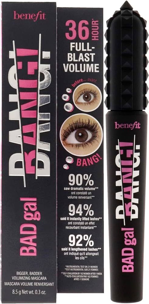 Benefit Bad Gal Bang Volumizing Mascara, Regular Size, 0.3 Fl Oz, Black | Amazon (US)