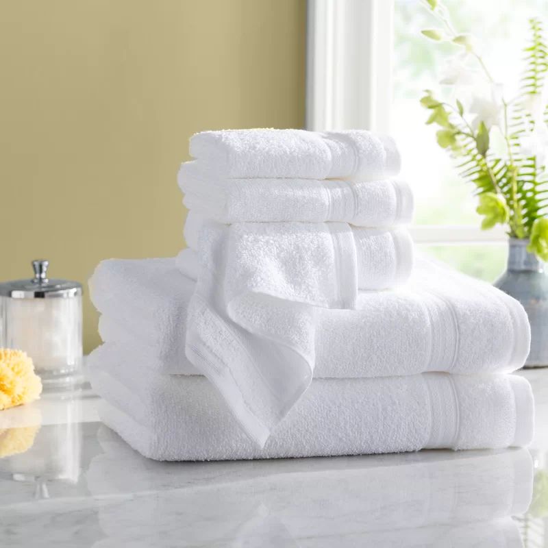 Quick Dry 6 Piece 100% Cotton Towel Set | Wayfair North America