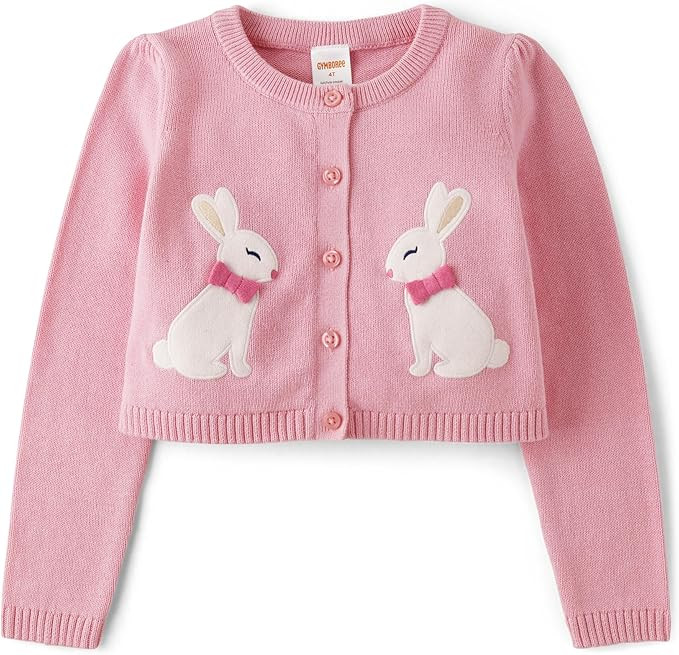 Gymboree Girls' and Toddler Long Sleeve Cardigan Button Up Sweater | Amazon (US)