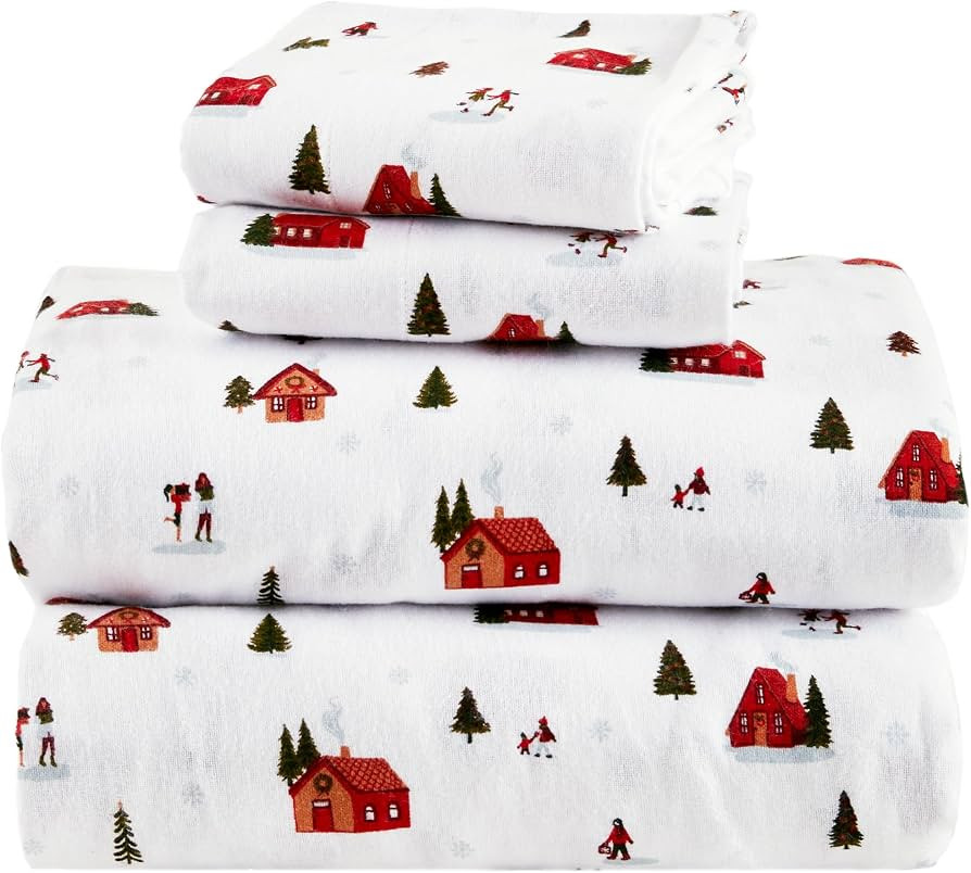 Comfort Spaces 100% Cotton Flannel Sheets Queen Size, Ultra Soft Cozy Flannel Sheet Set with 14" ... | Amazon (US)