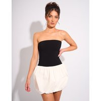 Bandeau Balloon Mini Dress Black & White | Public Desire (US & CA)
