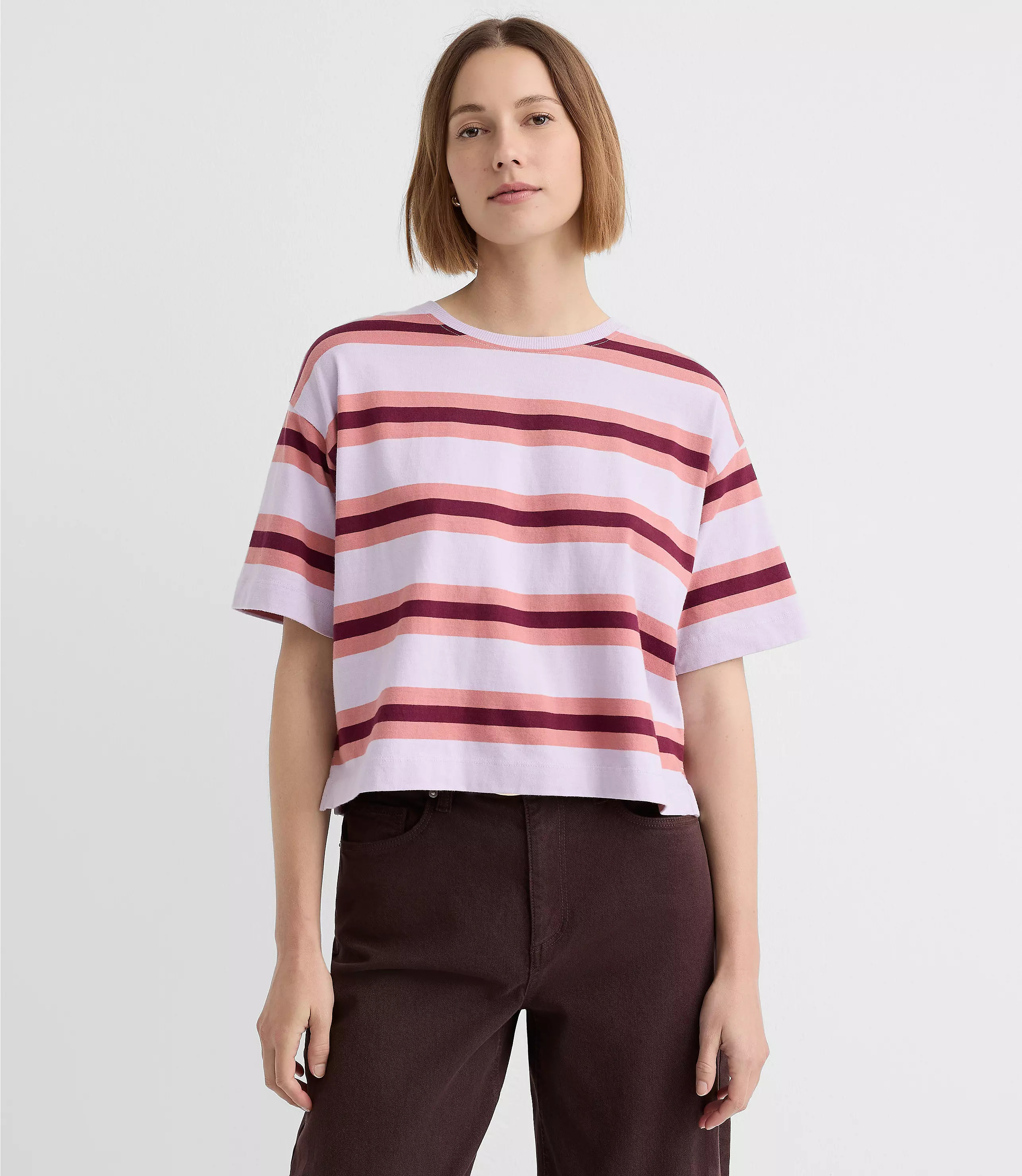 Striped Jersey Modern Tee | LOFT