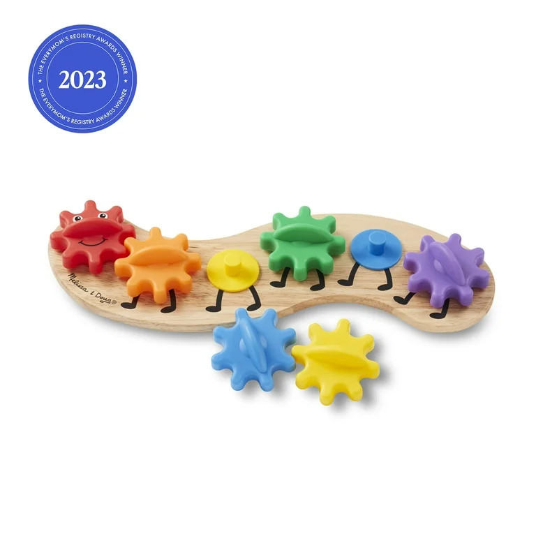 Melissa & Doug Wooden Rainbow Caterpillar Gears Toddler Toy With 6 Interchangeable Gears | Walmart (US)
