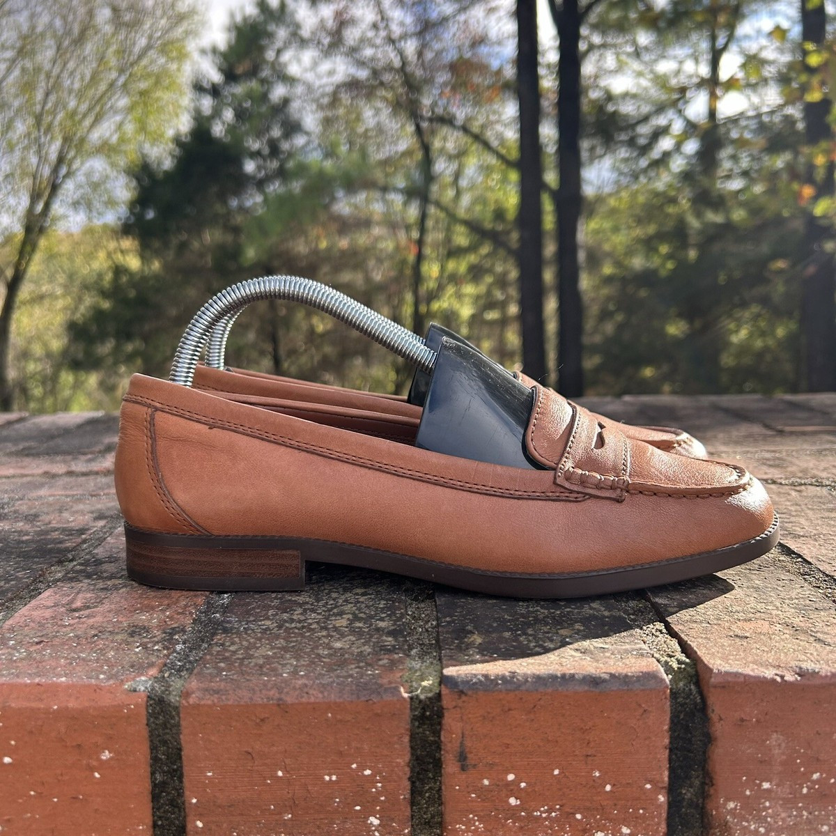 Lauren Ralph Lauren Galia Leather Slip On Penny Loafers Brown 6.5 B  | eBay | eBay US