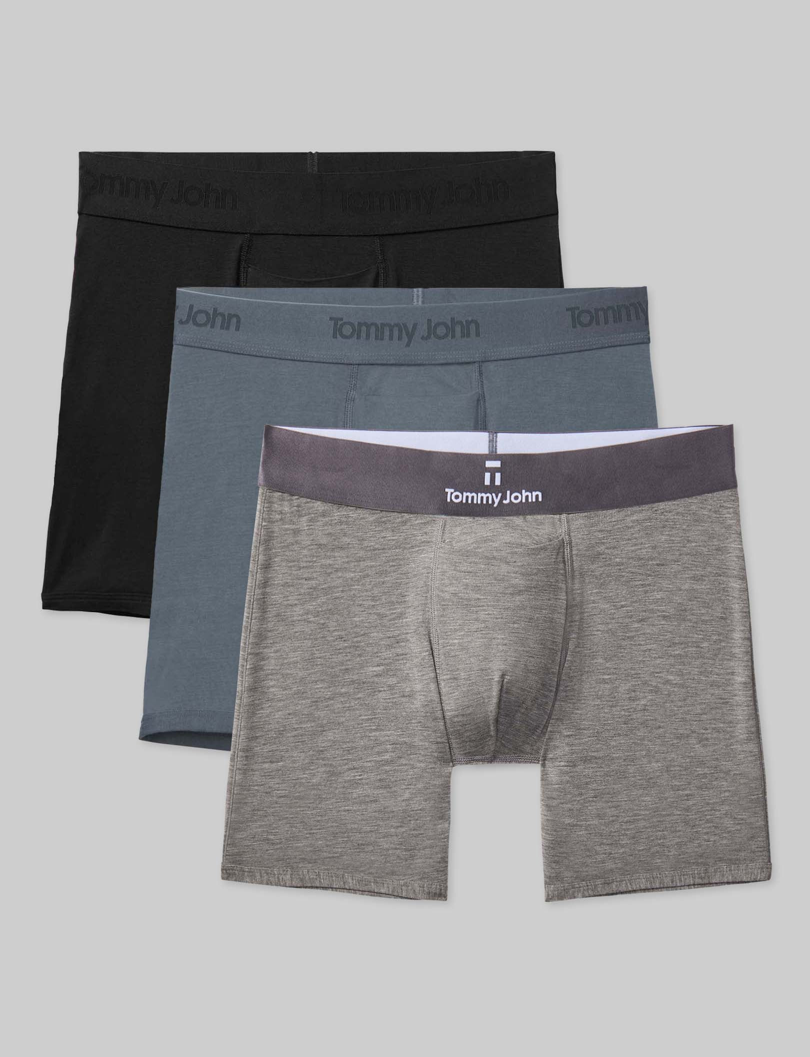 Second Skin Mid-Length Boxer Brief 6" (3-Pack) | Tommy John