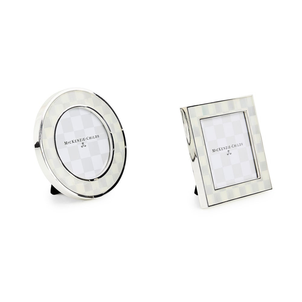 Sterling Check Silver Plated Frames, Set of 2 | MacKenzie-Childs