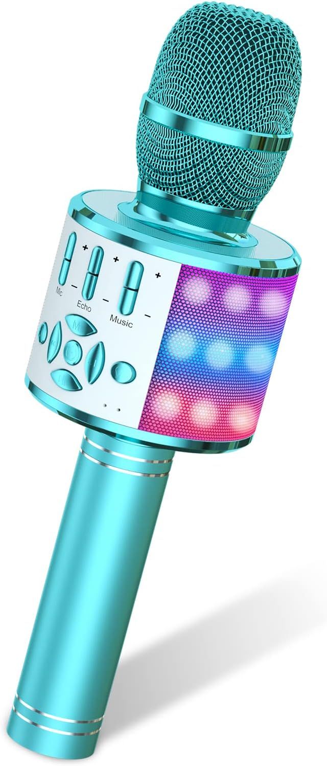 Amazmic Kids Karaoke Microphone Machine Toy Bluetooth Microphone Portable Wireless Karaoke Machin... | Amazon (US)