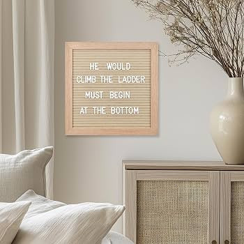 Felt Letter Board with 294 Letters, Numbers, Symbols - 10x10 inch Changeable Message Board with W... | Amazon (US)