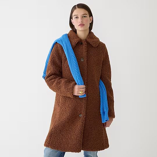 Teddy sherpa lady coat | J.Crew US