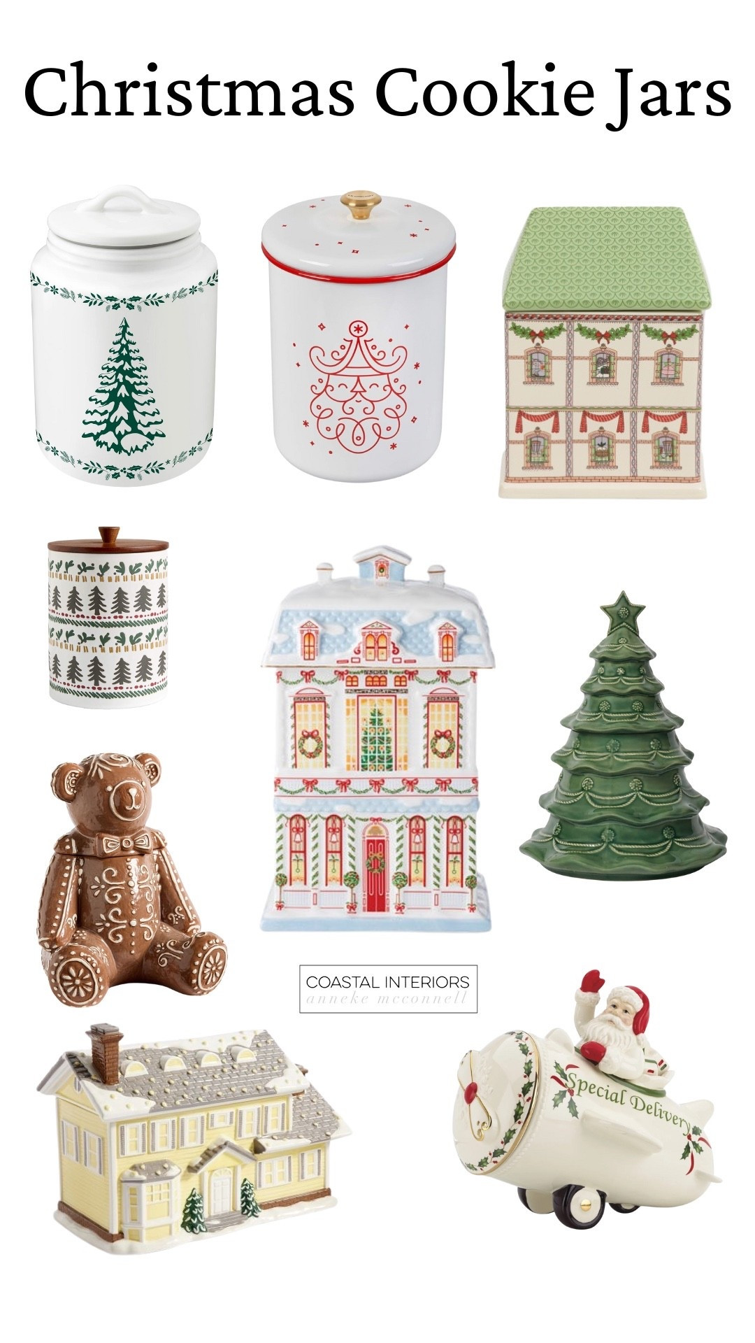 Christmas Cookie Jars for storing baked treats, desserts, crackers, candies, snacks and more

#LTKHoliday #LTKHome #LTKGiftGuide
