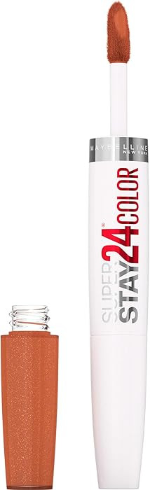Maybelline Super Stay 24 2-step Long Lasting Liquid Lipstick and Lip Balm, 910 Copper Glisten, 1 ... | Amazon (US)