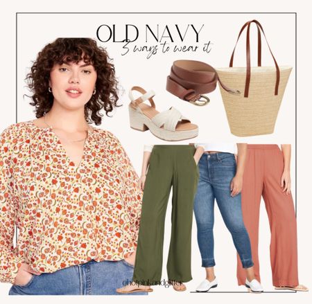 3 ways to wear my new plus size old navy top! For vacation, to work, casual weekend, this top can be styled multiple ways! 

#LTKstyletip #LTKplussize