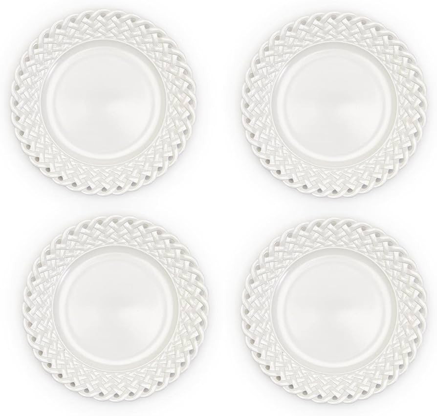 Two's Company Lattice Set Of 4 Dinner Plates | Amazon (US)