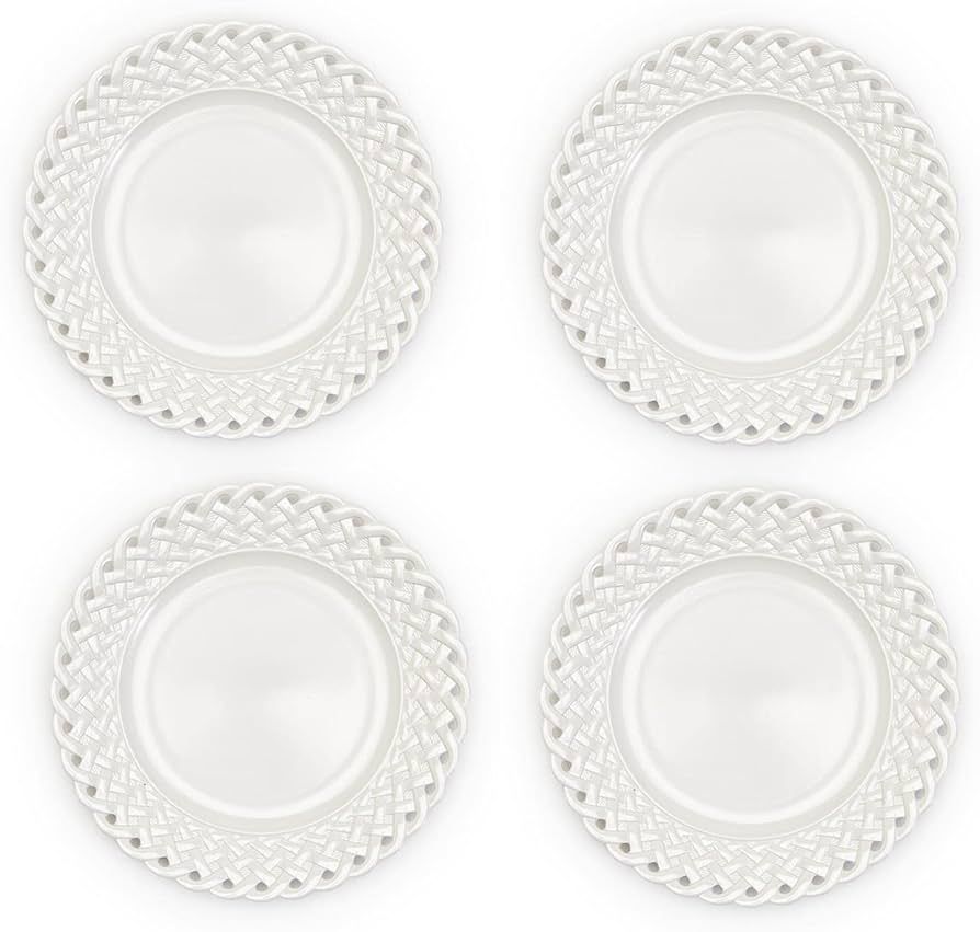 Two's Company Lattice Set Of 4 Dinner Plates | Amazon (US)