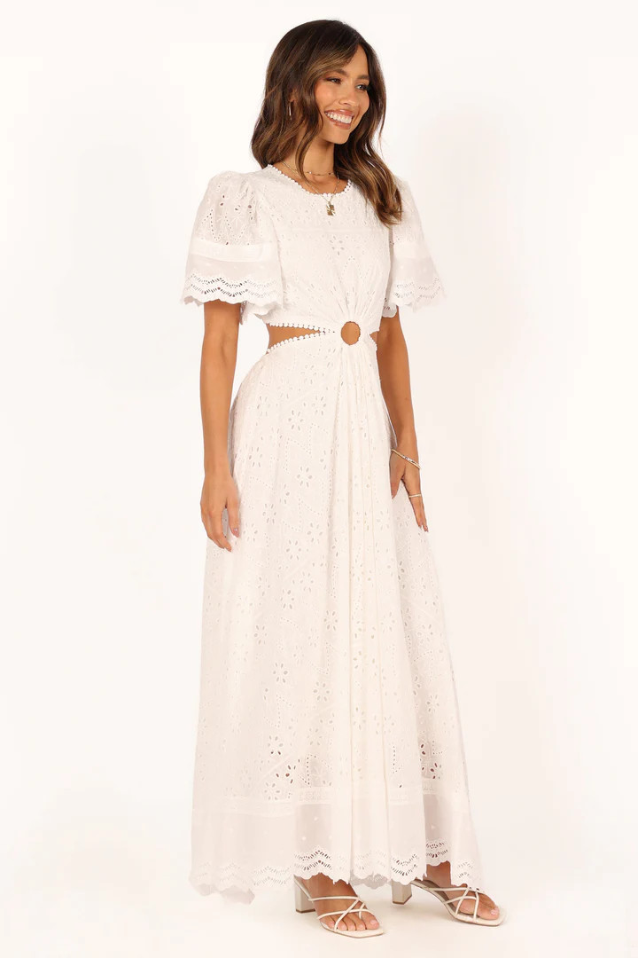 Merletto Cut Out Maxi Dress - White | Petal & Pup (US)