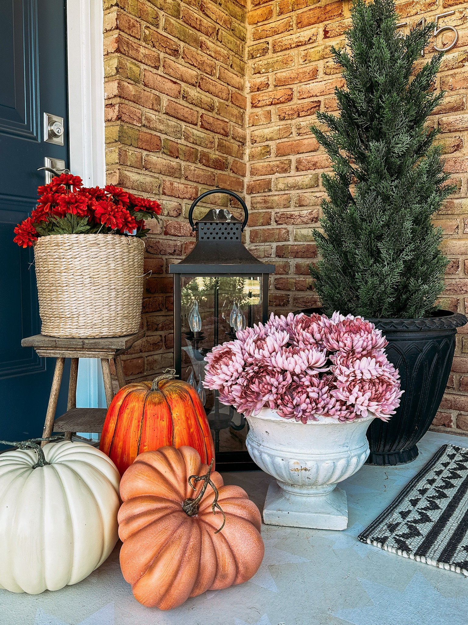 Realistic faux Mums and pumpkins 

#LTKSeasonal #LTKHalloween #LTKhome