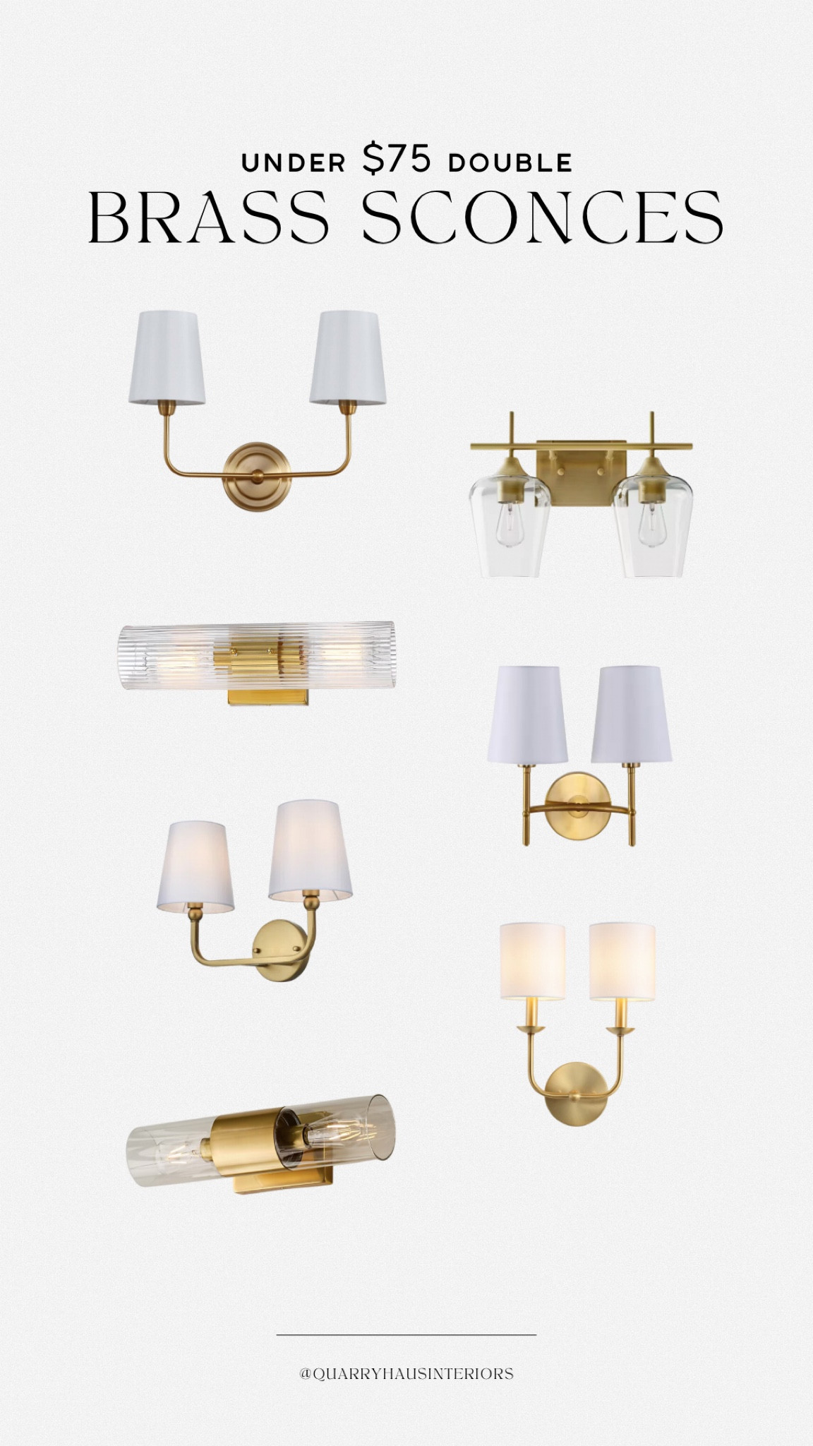 Budget friendly two light brass / gold wall sconces - all under $75! ✨

#LTKHome #LTKFindsUnder100 #LTKFindsUnder50