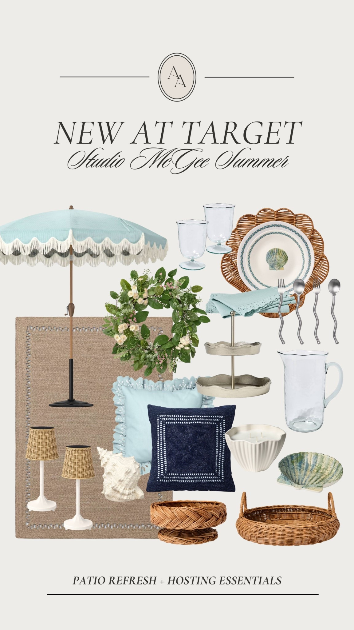 New arrivals at Target: Studio McGee summer collection! It’s giving all the coastal vibes 🐚🌊 Shop patio finds + summer hosting essentials! 

#LTKfoodie #LTKSeasonal #LTKHome