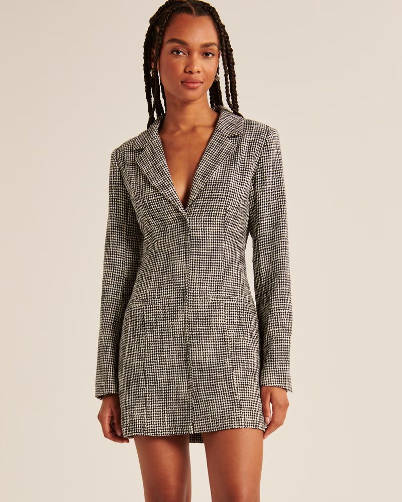 Tweed Blazer Mini Dress | Abercrombie & Fitch (UK)