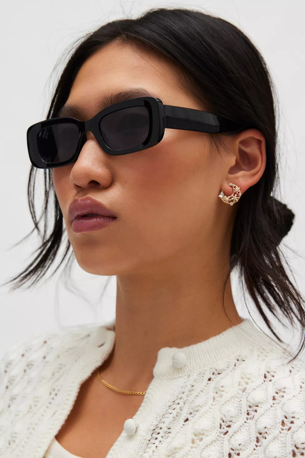 Paige Plastic Rectangle Sunglasses | Urban Outfitters (US and RoW)