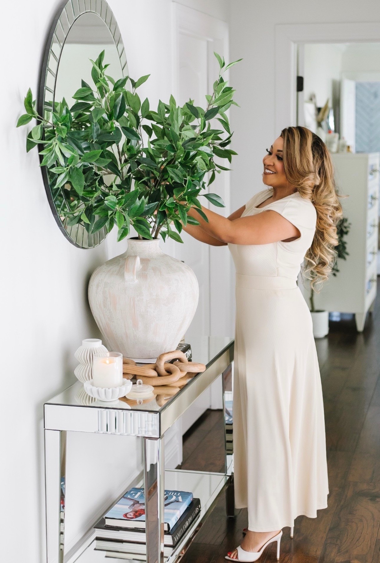 A styled entryway sets the tone for your home! 

entryway decor // foyer table styling // home entryway ideas // entry table decor // stylish entryway // foyer decor inspiration // modern entryway styling // home decor ideas // welcoming entryway // interior styling tips