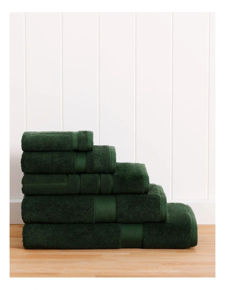 Luxury Egyptian Towel Range in Forest Green | Myer