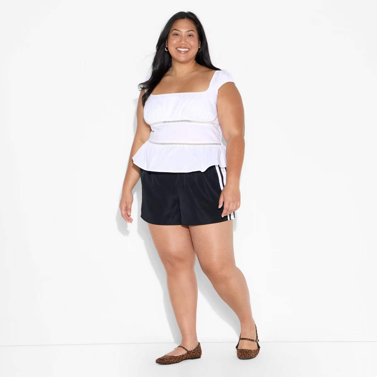 Women's Cap Sleeve Squareneck Peplum Top - WIld Fable™ | Target