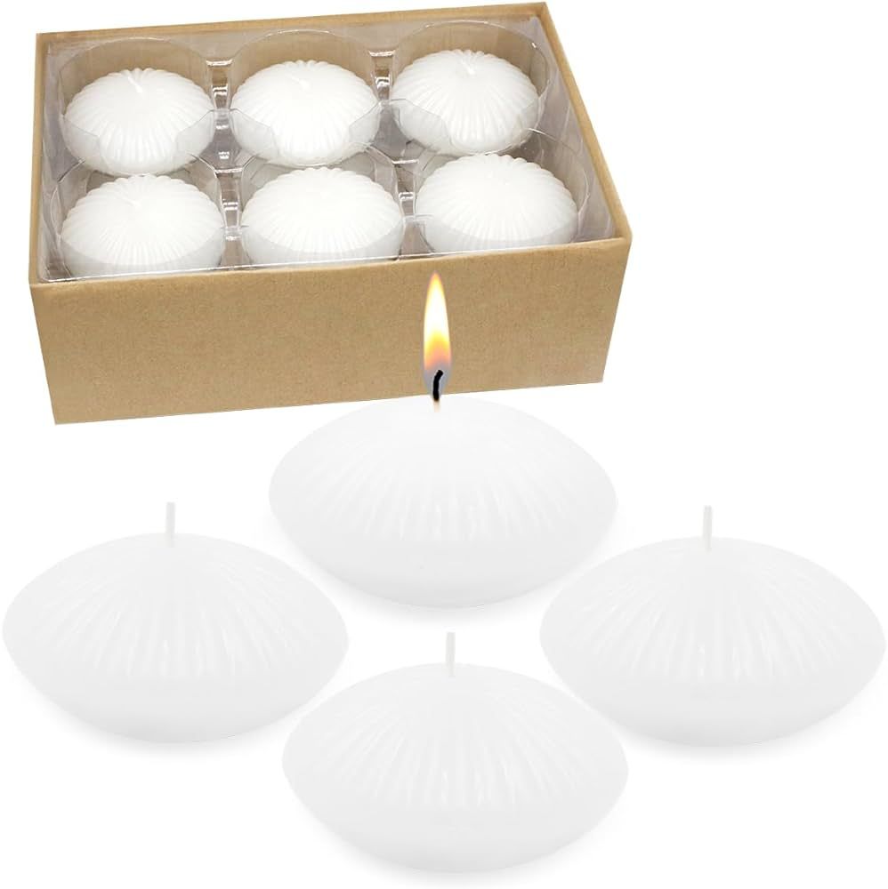 UNICY 12 Pack 3 Inch White Floating Candles, 10 Hour Unscented Dripless Tealight Candles for Cyli... | Amazon (US)