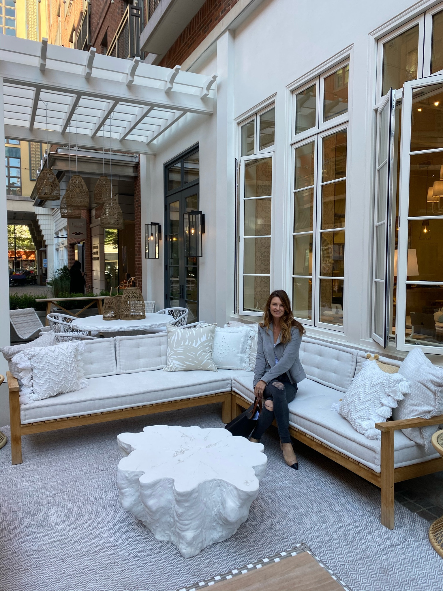 Serena and lily sale outdoor furniture teak sectional for patio beach house outdoor seating Serena & Lily style old money aesthetic 

#LTKHome #LTKSaleAlert