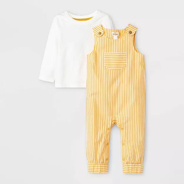 Baby Solid Coveralls Set - Cat & Jack™ Cream | Target