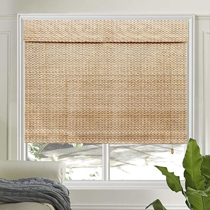 LETAU Wood Window Shades Blinds, Bamboo Light Filtering Custom Roman Shades, New Pattern 9 | Amazon (US)