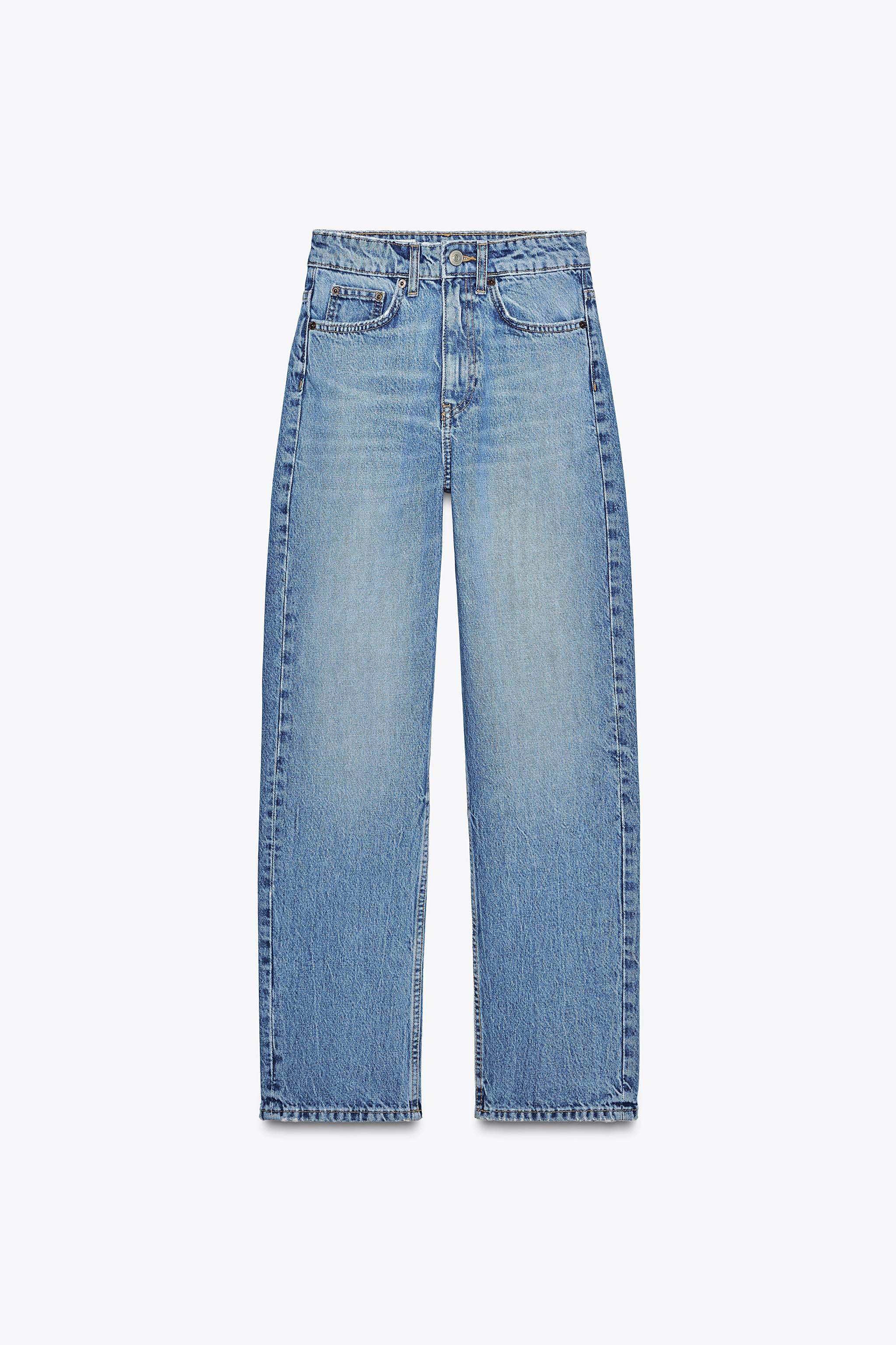 HIGH-WAISTED TRF MOM FIT JEANS | Zara US